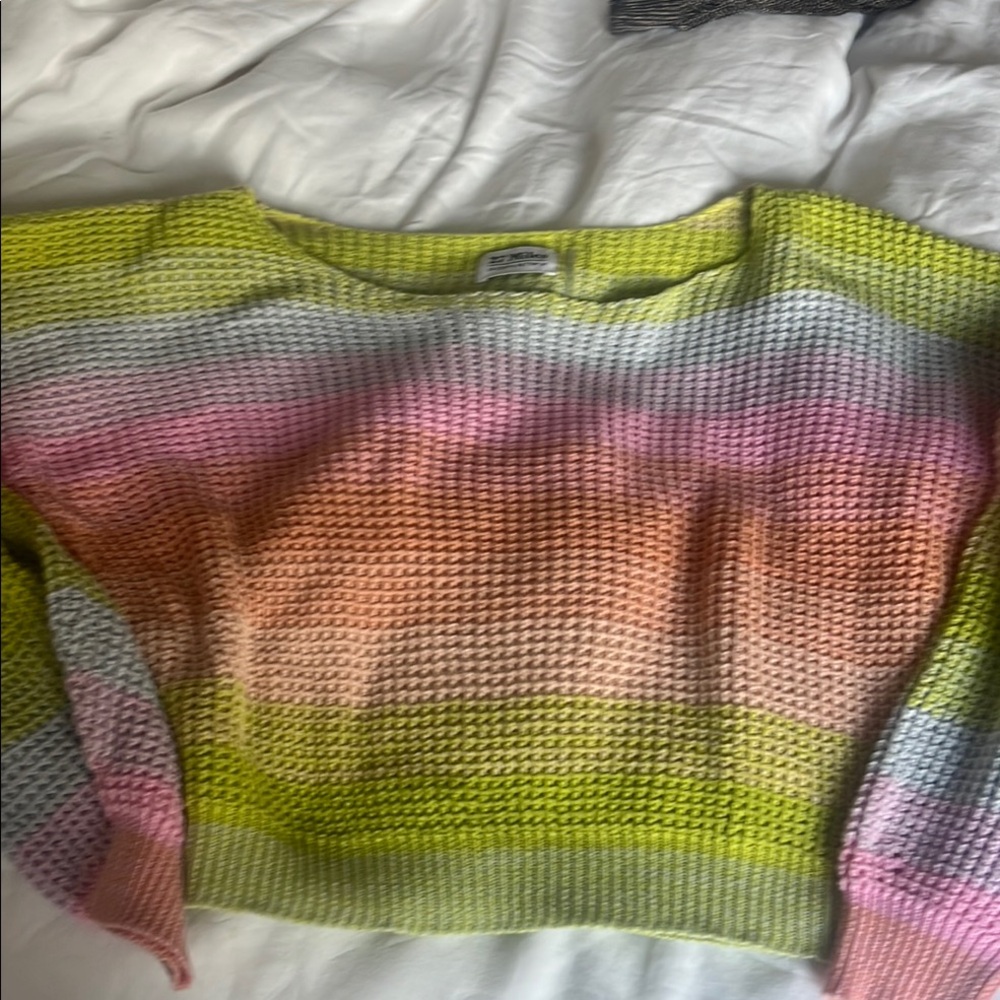 27 Miles Multicolor Gradient cotton Women's Sweater, New without tags